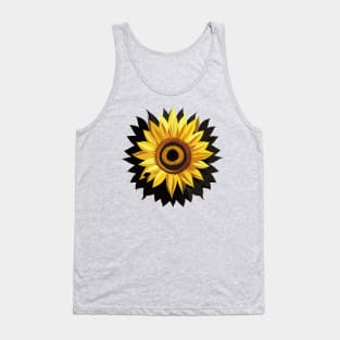 Blooming Sunflower: Floral Generative Art Tank Top